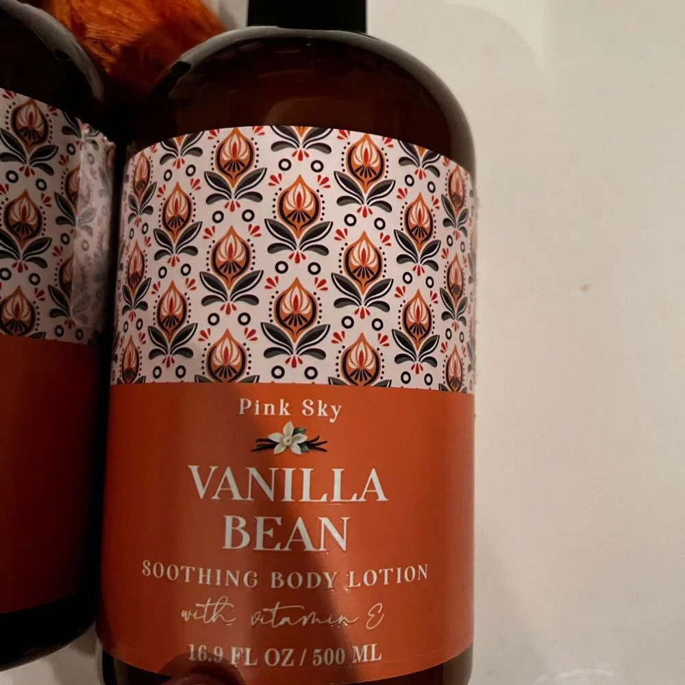 Body Lotion by Pink Sky (SET OF TWO) / Vanilla Bean Scent‎  (16.9 oz) (new/wa/x)